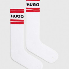 HUGO sosete 2-pack barbati, culoarea alb, 50518610