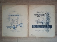 Tenor GHEORGHE S. VASILIU ( dedicatii/ semnaturi ) DIVERSE PARTITURI LITO, CCA 1890 *** PRET PENTRU O SINGURA PARTITURA