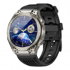 Smartwatch iSEN JA01 Silver, AMOLED 1.43"HD, Glicemie, Apel Bt, Apel SOS, Asist. vocala, Nivel radiatii, EKG, Acid uric, Lipide sange, Masa corporala