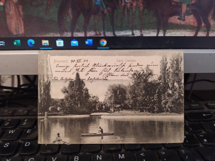 București Bucuresci, Lacul Cișmigiu, circulație 30 dec. 1904, 205
