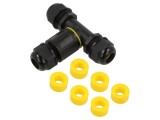 Conector Alimentare AC IP68 cu Şurub Negru SHENZHEN GREENWAY M685TS.5P.4-14MM