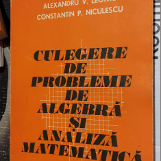 CULEGERE DE PROBLEME DE ALGEBRA SI ANALIZA MATEMATICA-AL.V.LEONTE, NICULESCU