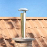 vidaXL Extensie pentru Capac de Semineu Argintiu 24 x 24 x 50 cm