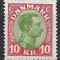 C5523 - Danemarca 1928 - 1o Kr.Cristian neuzat cu sarniera