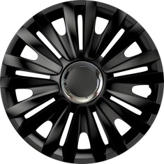 Set capace roti auto Cridem Royal RC 4buc - Negru/Crom - 14&amp;#039;&amp;#039; Garage AutoRide foto