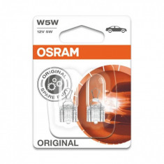 Set becuri auto Osram, 5 W, soclu W5W, 2 bucati foto