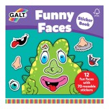 Carte cu abtibilduri Funny Faces cu 70 abtibilduri reutilizabile