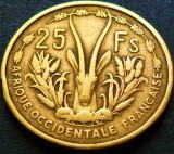 Cumpara ieftin Moneda exotica 25 FRANCI - AFRICA OCCIDENTALA, anul 1956 * cod 46 B