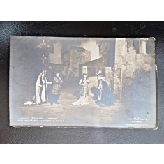Carte postala, scena din piesa Viforul, inceput de secol XX