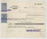 Romania, Fabrica de apalarii Union, Confirmare 1, Jimbolia, 1938