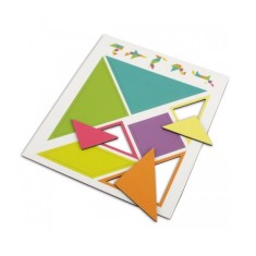 Tangram, folie magnetica colorata, 7 piese