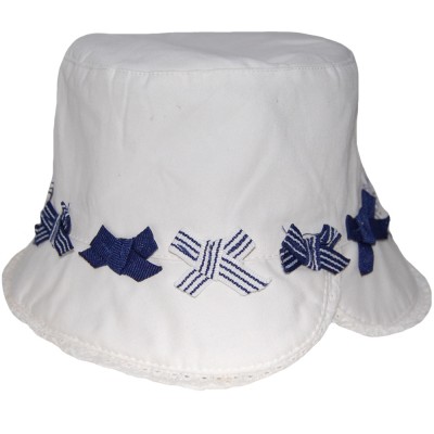 Palarie alba cu fundite (10268), 8x24 cm 48 cm foto