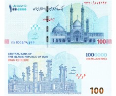 Iran 100 Toman 1 000 000 Rials 2022 UNC foto