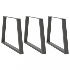 vidaXL Picioare de masă &icirc;n formă de V, 3 buc., antracit, 100x(72-73,3) cm, oțel 4012598