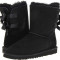 Cizme Piele Tip UGG Scurt bailey bow Negre