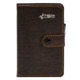 Agenda A6 nedatata CNX Lizy 4406 / 7260, 90 pagini, coperta imitatie piele maro, cu capsa