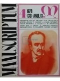 Al. Oprea - Manuscriptum 4/1978, (33) anul IX (Editia: 1978)