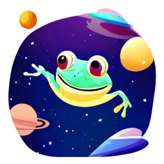 Sticker decorativ, Broasca, Multicolor, 60 cm, 10354ST foto