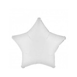 Balon Folie Metalizat Stea Alba- 45 cm