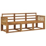 vidaXL Set de canapele de exterior 3 pcs natural Lemn Solid de Acacia 3384955