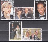 Isle of Man 1999 - Nunta Prințului Edward și a Sophiei Rhys-Jones, Serie + PA, MNH