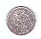 Moneda Anglia 1/2 / half crown 1949, stare relativ buna, curata