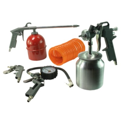 Set aparat vopsit si scule pneumatice 5 piese pentru uz general foto