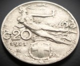 Cumpara ieftin Moneda istorica 20 CENTESIMI - ITALIA, anul 1921 * cod 1201 B, Europa