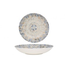 Bonna Farfurie ad&acirc;ncă - Luca Mosaic - Porţelan - 23 cm (1000cc) - set de 6