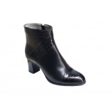 Ghete dama elegante negre din piele naturala croco si box - NAA68CRNP