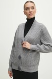 Answear Lab cardigan femei, culoarea gri, călduros