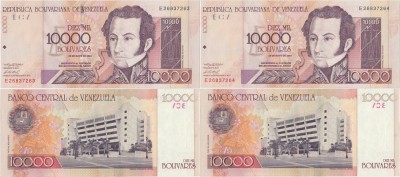 2 &amp;times; 2004 (25 V), 10,000 Bol&amp;iacute;vares (P-85d) - Venezuela - stare UNC foto