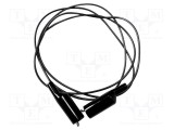 Cablu de măsurare 10A 1,2m cu clemă crocodil neagră MUELLER ELECTRIC