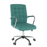 Cumpara ieftin Scaun de birou tapiterie textil verde Morgen 50.5x64x102.5 cm