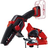 Einhell GE-PS 18/15 Li BL PXC + GC-CS 85 E - Drujba fara acumulatori si incarcator Li-Ion 18 V - Ah 15.8 cm 4.8 m/s + Masina de ascutit lanturi 85 W 1