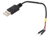 Cablu USB A 1pin x2 0,1m Negru 22AWG DELOCK 85400