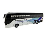 Macheta metal Autobuz Luxury Bus alb 1:30 cu lumini sunete si resort