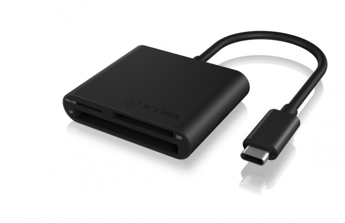 CARD Reader Icy Box interfata USB 3.2 Gen 1, citeste/scrie: CF, SD, microSD, adaptor USB Type-C, 15cm, &quot;IB-CR301-C3&quot; (timbru verde 0.18 lei)