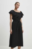 Answear Lab rochie culoarea negru, mini, evazată