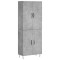 Dulap inalt, gri beton, 69,5x34x180, lemn compozit