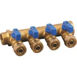 Cumpara ieftin Distribuitor pentru retea calorifere, 4 robineti, coloana 3/4, iesire 16 mm