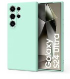 Huse silicon cu microfibra pentru Samsung Galaxy S24 UltraTurcoaz, Husa