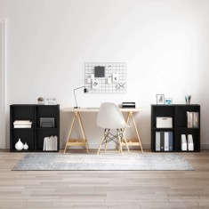 vidaXL Set comodă TV 4 pcs Stejar negru 37 x 35 x 72 cm Lemn compozit 3393529