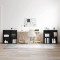 vidaXL Set comodă TV 4 pcs Stejar negru 37 x 35 x 72 cm Lemn compozit 3393529