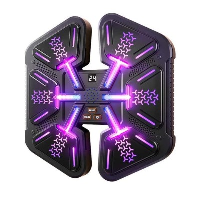 Aparat de box muzical cu tinta pentru lovituri cu Bluetooth, interactiv, iluminare LED, Multicolor foto
