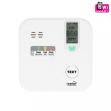 Detector de monoxid de carbon Home CO10SMART, compatibil Tuya, conexiune Wi-Fi, afișaj LCD, pe baterii, durată de viață a bateriei 5 ani, durată de vi