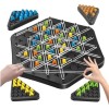 Sah international triangular, ideal pentru serile in familie, joc interactiv pentru copii si adulti, strategie si distractie pentru familie, negru/mul