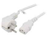 Cablu CEE 7/7 ştecăr unghi, IEC C13 mamă, 2,5m PVC