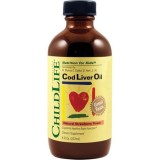 Ulei de Ficat de Cod Liver Oil (pentru copii) Childlife Essential Secom 237ml, Childlife Essentials