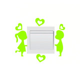 Sticker decorativ pentru intrerupator, Indragostiti, 11 cm, 12201ST-11